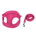 Postroj s vodítkem růžový 30 - 50 cm
