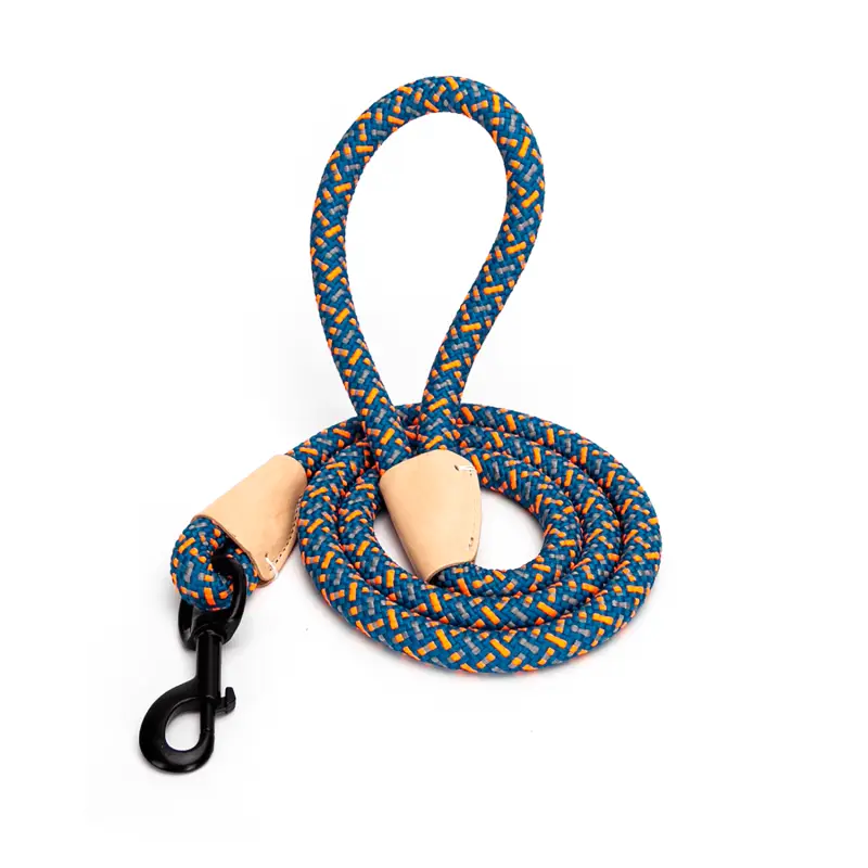 XL Lano na venčení cik cak modro oranžové ↑ 120 cm ø 1,4 cm