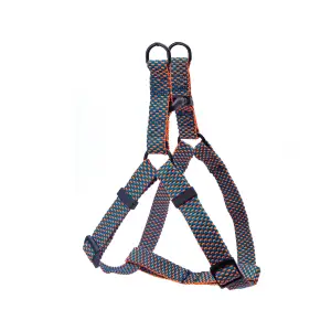 M Postroj proplétaný vzor modro oranžový 30 - 50 cm