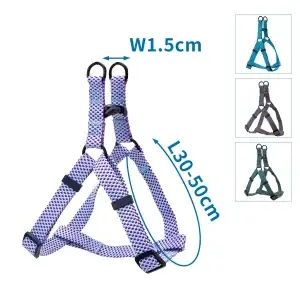 M Postroj proplétaný vzor modro oranžový 30 - 50 cm