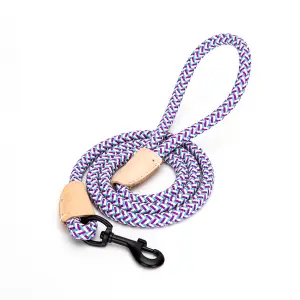 XL Lano na venčení cik cak fialovo bílo modré ↑ 120 cm ø 1,4 cm