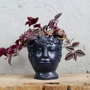 Květináč Hlava tmavo modrý Ø 9 cm