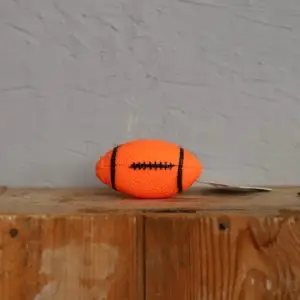 Pískací hračka sport oranžový míč 11 cm