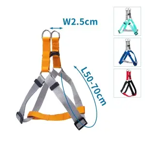 XL Postroj basic šedo tyrkysový 50 - 70 cm