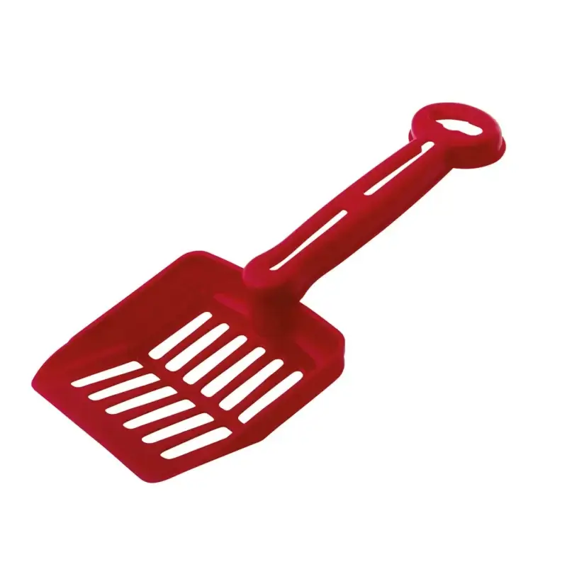 Lopatka na stelivo pro kočky červená 26 cm