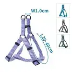 S Postroj proplétaný vzor modro oranžový 20 - 40 cm