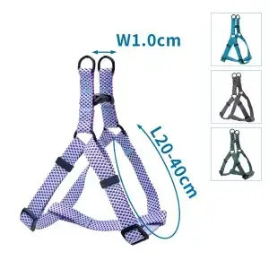 S Postroj proplétaný vzor modro oranžový 20 - 40 cm