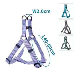 L Postroj proplétaný vzor modro oranžový 40 - 60 cm