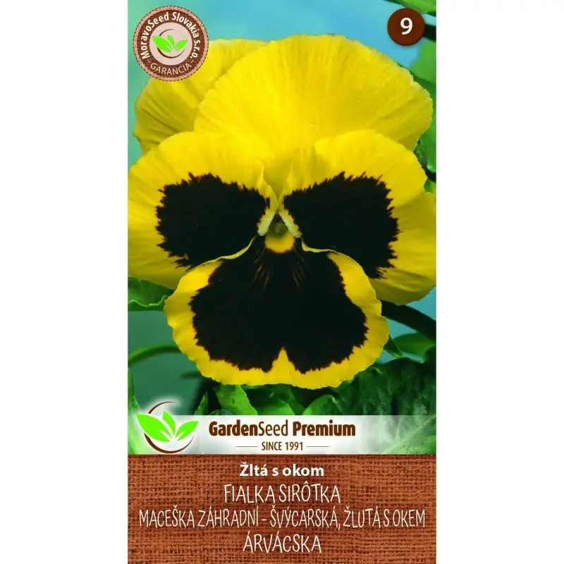 MoravoSeed fialka zahradní (sirôtka) – žlutá s okem 0,3 g