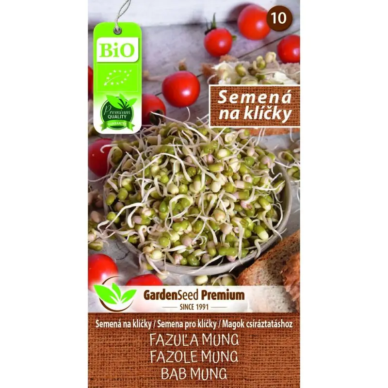 MoravoSeed Bio Semena na klíčky Fazole Mungo 20 g