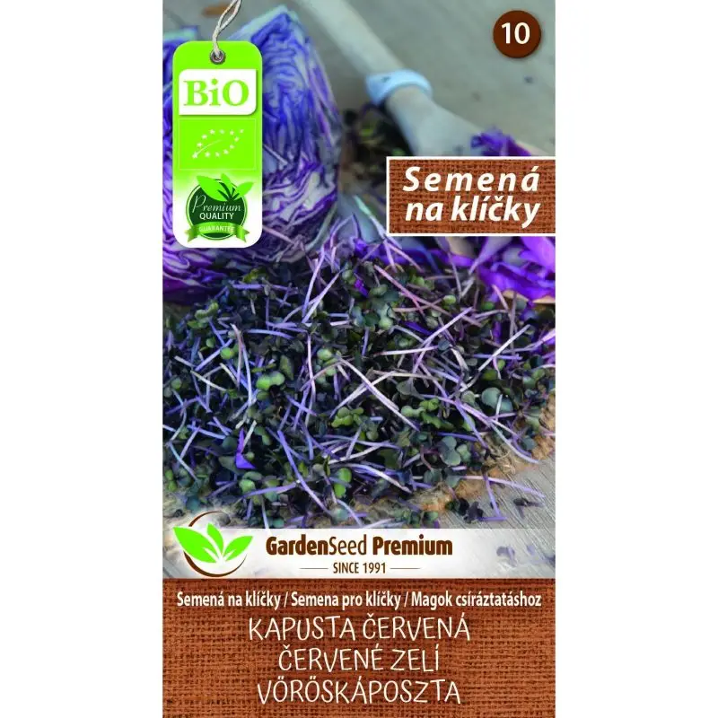 MoravoSeed Bio Semena na klíčky Červené zelí 10 g